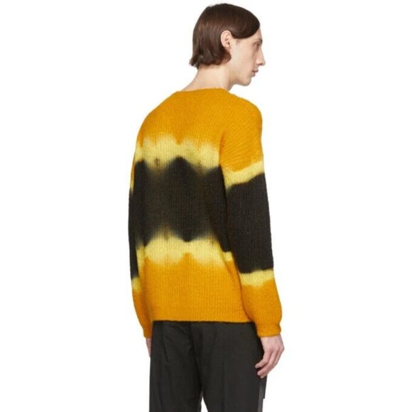 Palm Angels Yellow and Black Tie-Dye Casentino Sweater, Size Medium - Picture 2 of 6